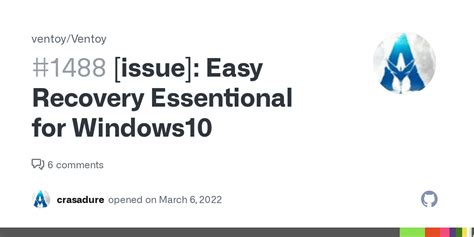 [issue]: Easy Recovery Essentional for Windows10 .